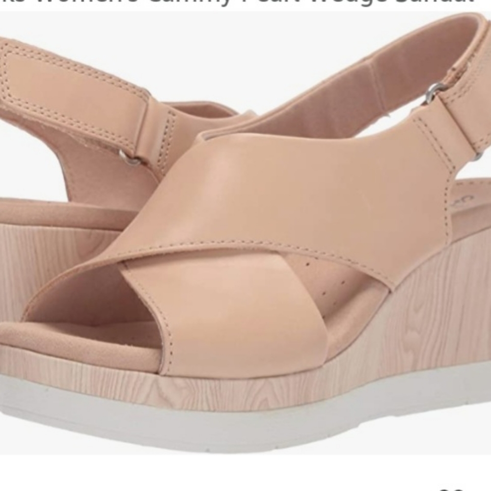 Clarks Wedge Leather Sandals